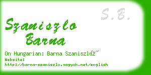 szaniszlo barna business card